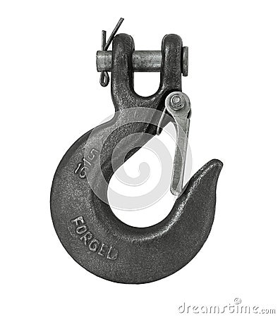 Forged Steel Hook isolated on white background Stock Photo