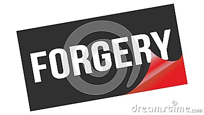 FORGERY text on black red sticker stamp Stock Photo