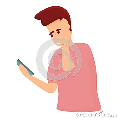 Forget new message icon, cartoon style Vector Illustration