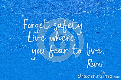 Forget safety blue Rumi Stock Photo