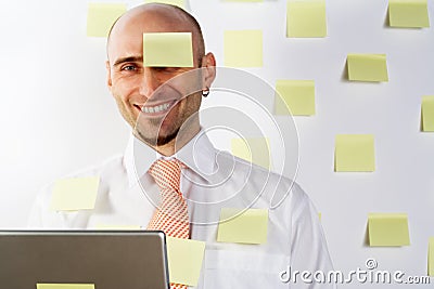 Forgetful Businessman Stock Photo