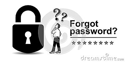 Forgot password vector sign Vector Illustration