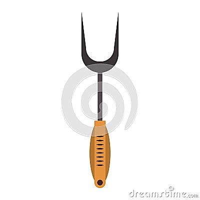 Fork barbecue and kitchen utensil Vector Illustration