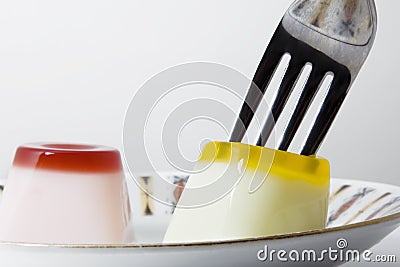 Fork jelly Stock Photo