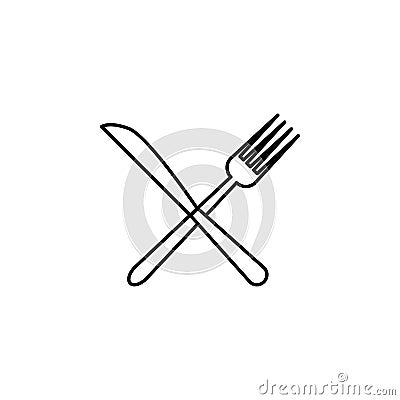 fork and knife icon. Element of otel and motels for mobile concept and web apps. Thin line icon for website design and development Stock Photo