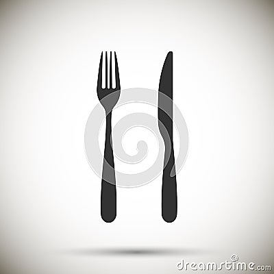 Fork and Knife icon. vector. Vector Illustration