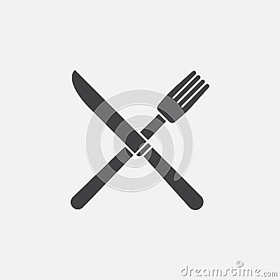 Fork and knife icon Vector Illustration