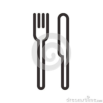 Fork and knife sign Vector Illustration