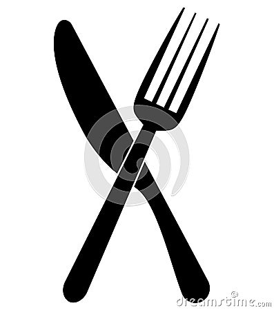Fork and knife sign Vector Illustration