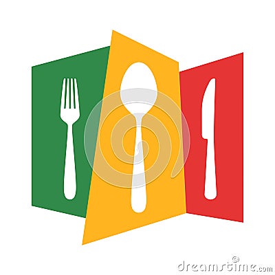 Fork, knife and spoon for restaurant Vector Illustration