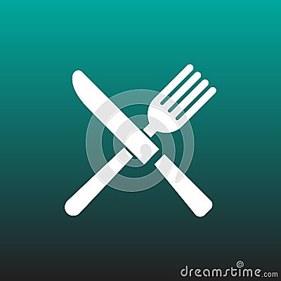 Fork knife vector icon illustration graphic design. Vector Illustration