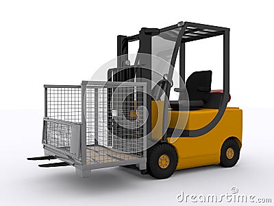 Fork lifter Stock Photo