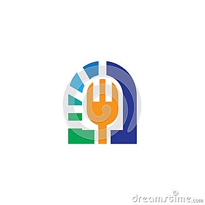 Fork restaurant logo Design Vector Vector Illustration