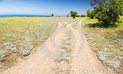 Fork roads Stock Photo