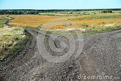 Fork roads Stock Photo