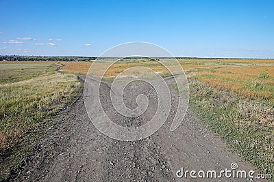 Fork roads Stock Photo