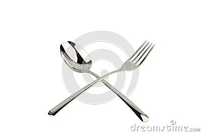 fork and spoon Stock Photo