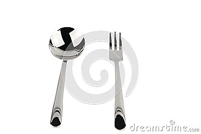 fork and spoon Stock Photo