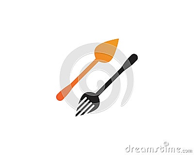 Fork and spoon logo restaurant vector Vector Illustration