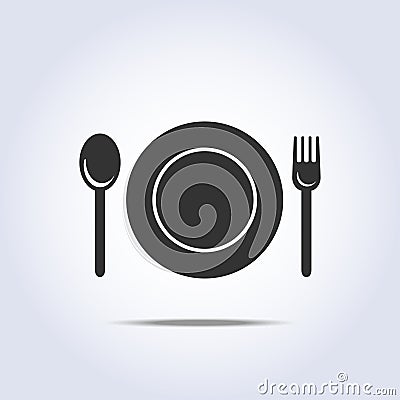 Fork spun plate icon Vector Illustration