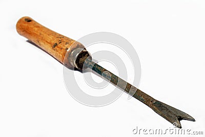 Forked weeder Stock Photo