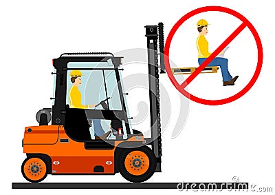 Forklift dangers Vector Illustration