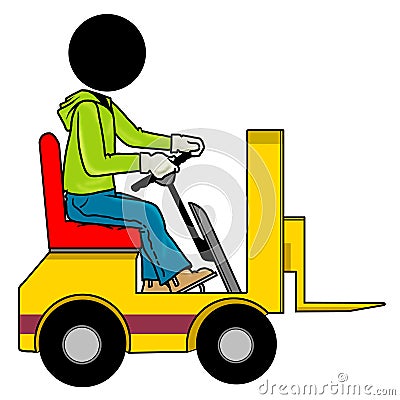Forklift driver Stock Photo