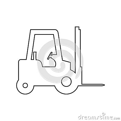 Forklift line icon Vector Illustration