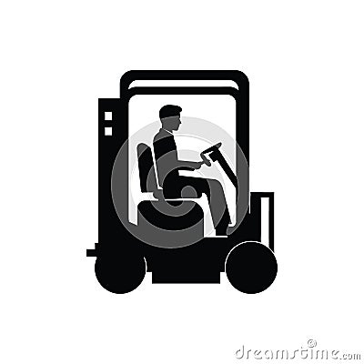Forklift Operator Icon Vector Illustration