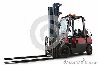 Forklift truck isolated Stock Photo
