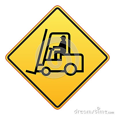 Forklift truck sign Stock Photo