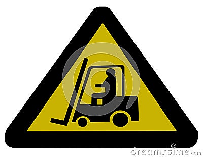 Forklift truck sign Vector Illustration