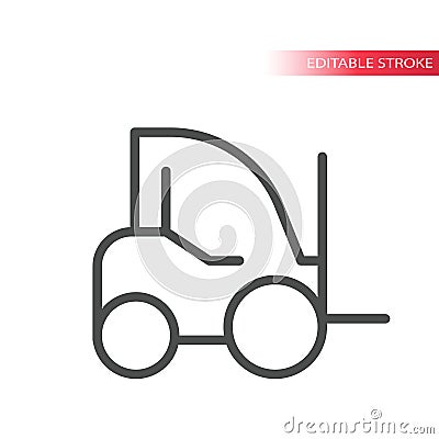 Forklift truck thin line vector icon Vector Illustration