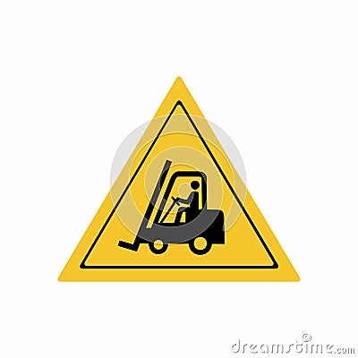 Forklift trucks and other industrial vehicles sign vector design Vector Illustration