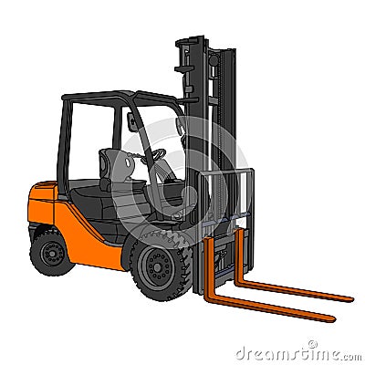 Forklift vector Vector Illustration