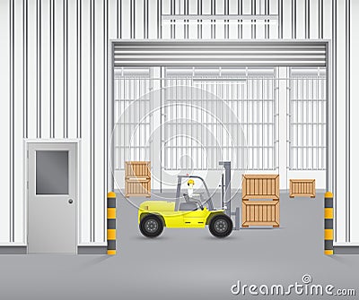 Forkliftfactory Vector Illustration