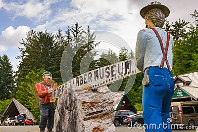 Forks Timber Museum in Forks, Washington Editorial Stock Photo