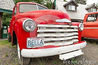 Red Pick Up Trucks from the Twilight Series Editorial Stock Photo