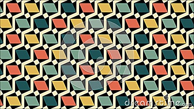 Abstract background of colorful geometric shapes wallpaper design pattern in 70`s style Stock Photo