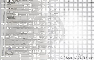 Form digitization concept. Transition from paper to computer Stock Photo