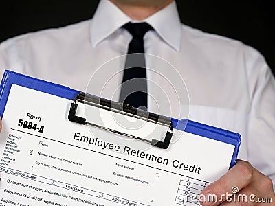 Form 5884-A Employee Retention Credit Stock Photo