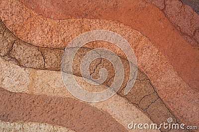 Form of soil layers,its colour and textures Stock Photo