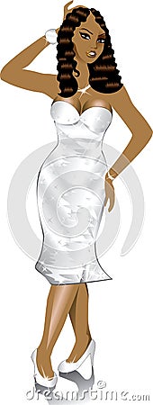 Formal Dress 2 Vector Illustration