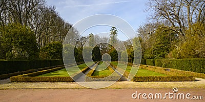 Formal garden in serralves park porto portugal Stock Photo