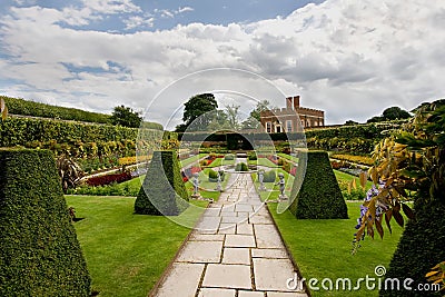 Formal gardens at Hampton Court Stock Photo