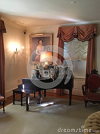 Formal living room at Eisenhower Farm Editorial Stock Photo