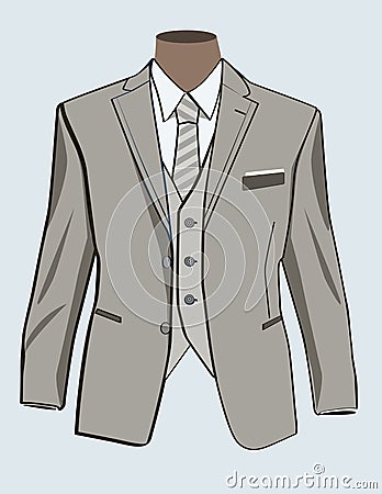 Formal suit for men Vector Illustration