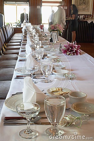 Formal Table Setting Stock Photo