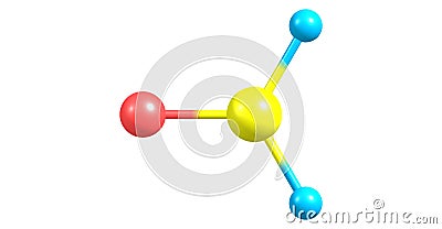 Formaldehyde molecular structure isolated on white Cartoon Illustration