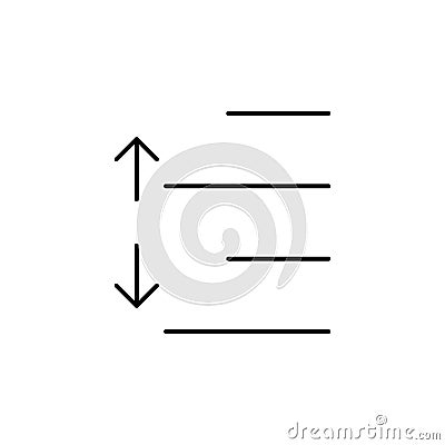 format, height, line, spacing icon. Element of text and typography for mobile concept and web apps icon. Thin line icon for Stock Photo